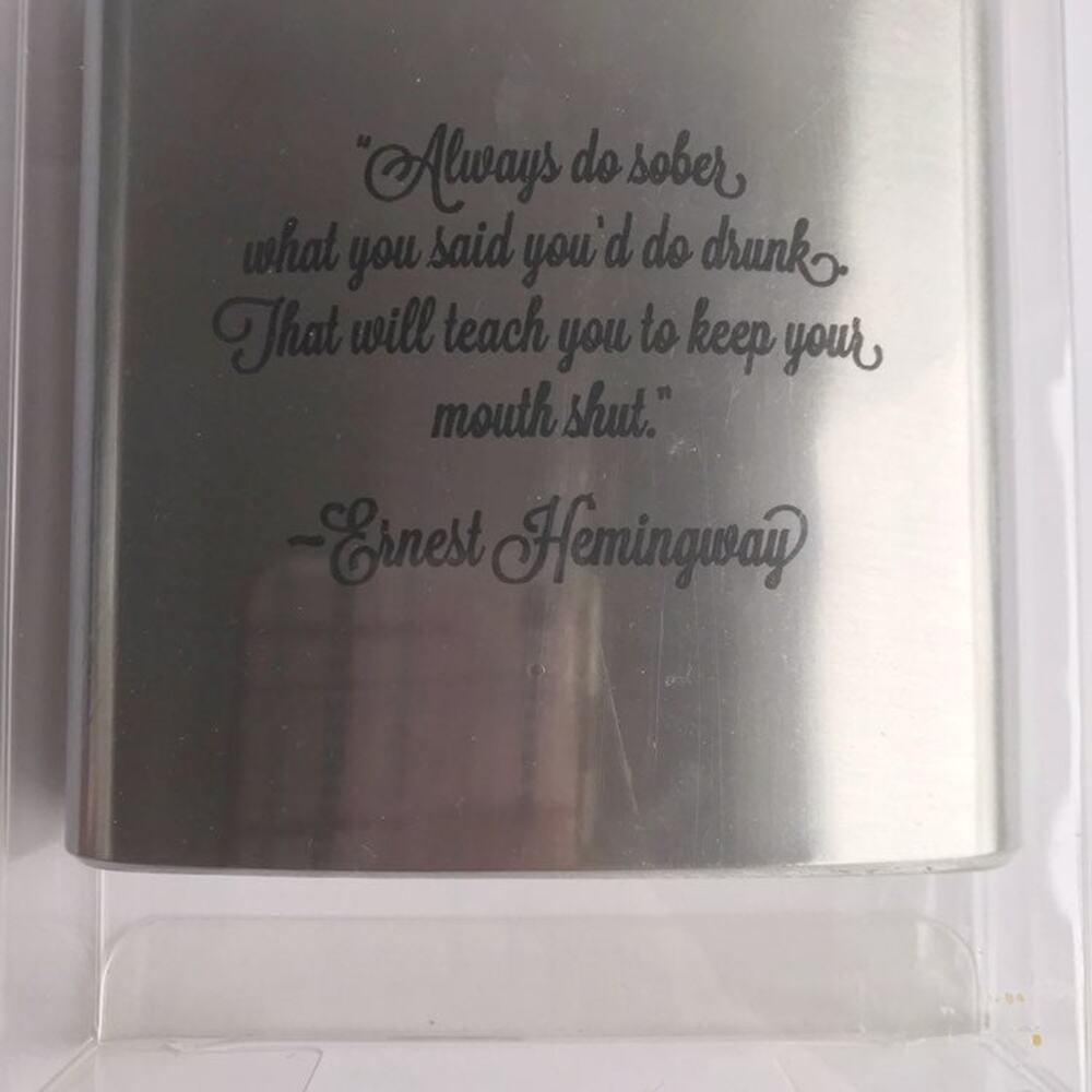 Drinking Buddy Engraved Stainless Steel Flask 6 oz NIB Wedding Gift Bachelorette - Picture 8 of 8
